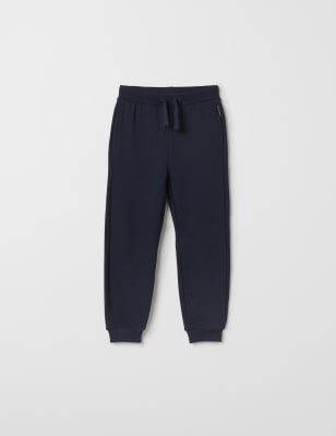 Polarn O. Pyret Boys Pure Cotton Joggers (1-10 Yrs) - 12-18 - Navy, Navy,Green