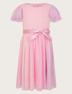 Monsoon Girls Ombre Tulle Occasion Dress (3-13 Yrs) - 5y - Lilac, Lilac