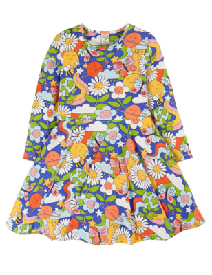 Frugi Girls Cotton Rich Printed Dress (2-10 Yrs)