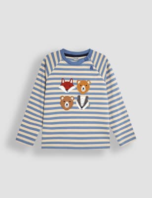 Jojo Maman Bb Boys Woodland Friends Applique Top - 2-3 Y - Blue Mix, Blue Mix