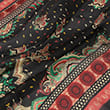 Pure Silk Printed Scarf, BLACK MIX, swatch
