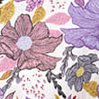 Pure Linen Floral Print Spread Collar Shirt, VIOLET MIX, swatch