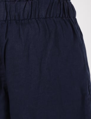 IFG Only 100% Linen WL Crop, NAVY, swatch