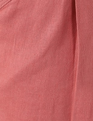 Linen Rich Paperbag Tapered Trousers, TERRACOTTA, swatch