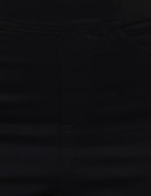 Solid Regular Fit Jeggings, BLACK, swatch