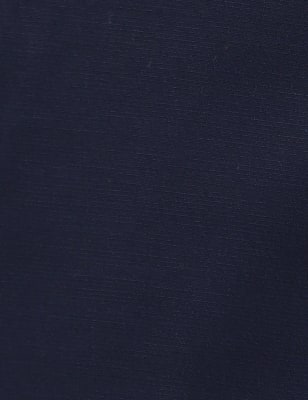 Cotton Mix Plain Regular Fit Trouser, DARK NAVY, swatch