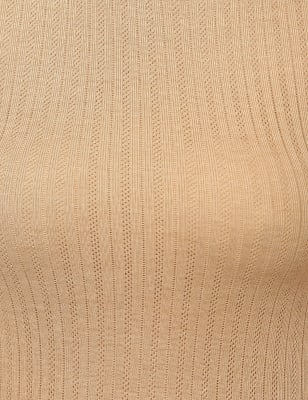 2 Pack Viscose Mix Self Design Round Neck Vest, LIGHT CAMEL, swatch