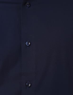 Solid Stretch Shirt, DARK NAVY, swatch