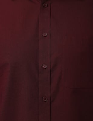 Solid Formal Shirt, CLARET, swatch