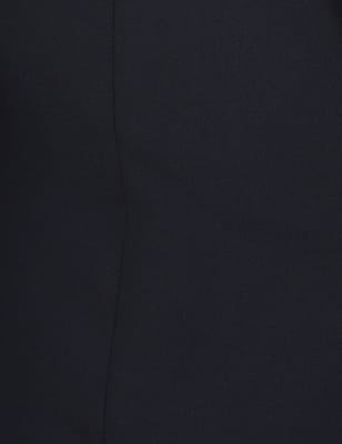 Plain Lapel Collar Blazer, NAVY, swatch