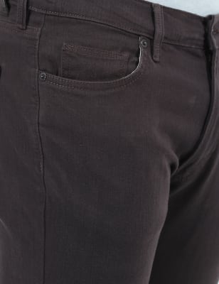 Cotton Mix Plain Slim Fit Jeans, GREY, swatch