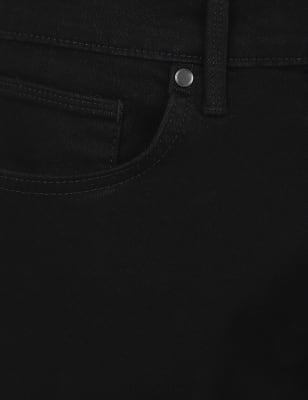 Cotton Mix Slim Fit Jeans, BLACK, swatch