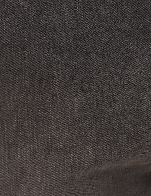 Cotton Mix Plain Regular Fit Jeans, DARK GREY, swatch