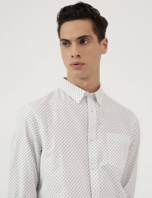 

Marks & Spencer Pure Cotton Button Down Collar Shirt (MALE, WHITE, XL)