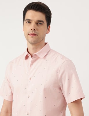 

Marks & Spencer Pure Cotton Ditsy Print Shirt (MALE, PINK MIX, M)