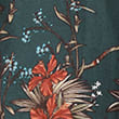 Linen Mix Floral Print Spread Collar Shirt, GREEN MIX, swatch