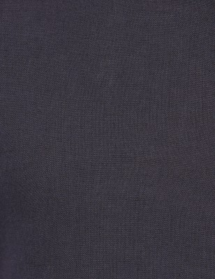 Linen Mix Classis Collar Solid Shirt, NAVY, swatch