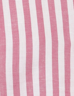 Linen Mix Stripes Spread Collar Shirts, DUSTED PLUM, swatch