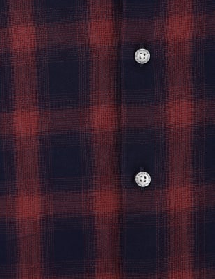 Ombre Checks Shirt, BERRY, swatch