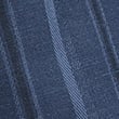 Linen Rich Spread Collar Striped Shirt, NAVY MIX, swatch