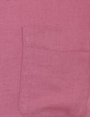 Linen Mix Plain Spread Collar Shirts, DUSTED PLUM, swatch