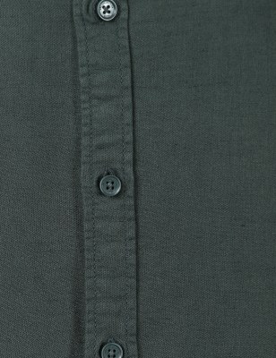 Linen Mix Solid Shirt, CEDAR, swatch