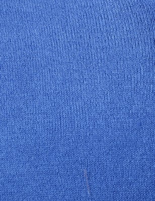 Pure Acrylic Plain V-Neck Cardigans, BRIGHT BLUE, swatch
