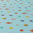 Pure Cotton Printed Single Bedsheet Set, BLUE MIX, swatch