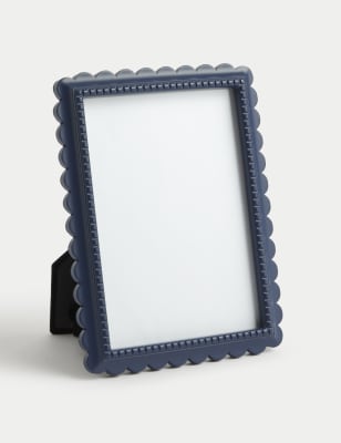 

M&S Collection Scallop Photo Frame 5x7 inch - Blue, Blue