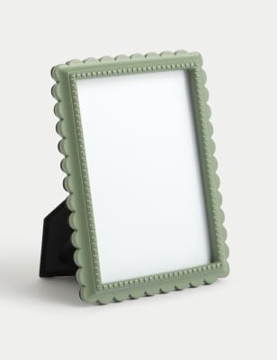 

M&S Collection Scallop Photo Frame 5x7 inch - Light Green, Light Green