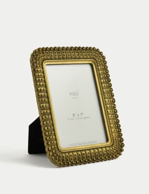 

M&S Collection Vintage Resin Photo Frame 5x7 inch - Gold, Gold