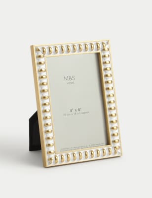 

M&S Collection Bobble Gold Trim Photo Frame 4x6 inch, Gold