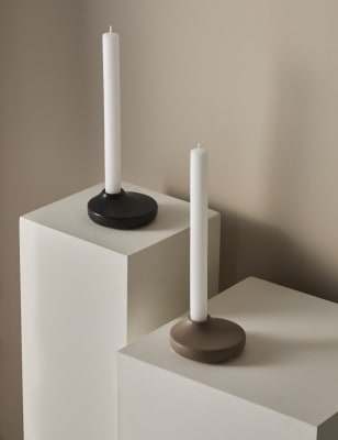 

M&S X Kelly Hoppen Tapered Dinner Candle Holder - Neutral, Neutral