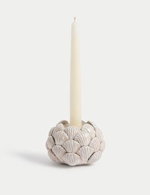 

M&S Collection Shell Ceramic Tealight Holder, White