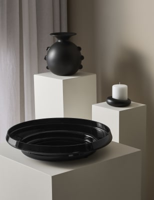 

M&S X Kelly Hoppen Oversized Glass Bowl - Black, Black