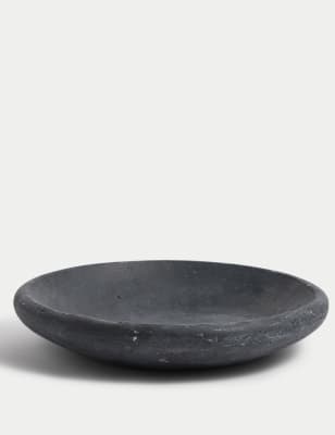 

M&S Collection Cement Decorative Centrepiece, Black