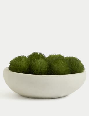 

Moss & Sweetpea Artificial Moss in Concrete Bowl - Grey, Grey