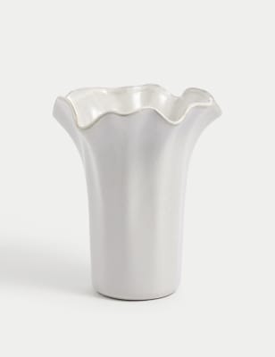 

M&S Collection Handkerchief Ceramic Vase, Wheat