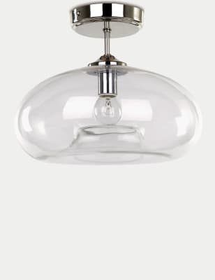 M&S Collection Olsen Flush Ceiling Light - Clear, Clear