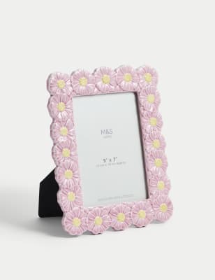 

M&S Collection Keramik-Bilderrahmen mit Gänseblümchen-Motiv, 13 × 18 cm - Rosa, Rosa