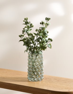 

M&S Collection Bobble Cylinder Vase - Green, Green