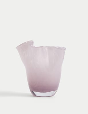 

M&S Collection Small Cheena Glass Handkerchief Vase - Pink, Pink