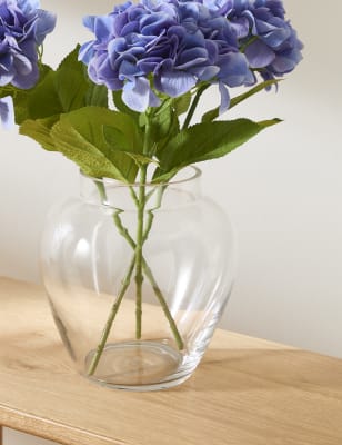 M&S Medium Urn Vase - Clear, Clear