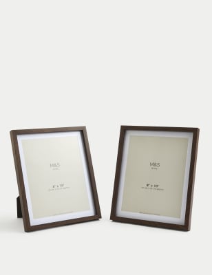 

M&S Collection Set of 2 Photo Frames 8x10 Inch - Dark Brown Mix, Dark Brown Mix