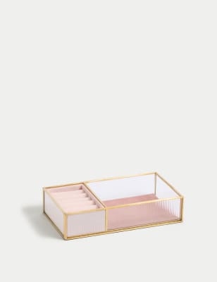 

M&S Collection Small Gold Jewellery Box - Pink, Pink