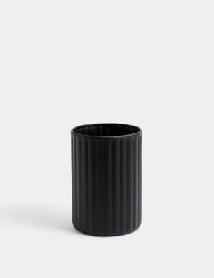 

M&S Collection Ribbed Utensil Holder, Black