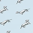 Set of 8 Dachshund Placemats & Coaster, MULTI, swatch