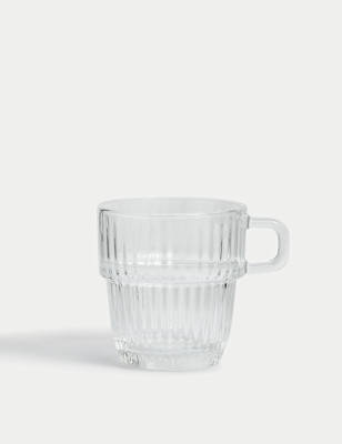 

M&S Collection Ribbed Glass Cappuccino Cup, No Colour