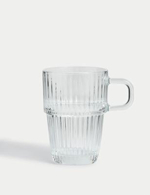 

M&S Collection Ribbed Glass Latte Cup, No Colour