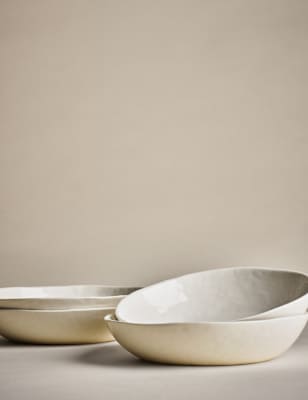 

M&S Collection Set of 4 Artisan Pasta Bowls, White